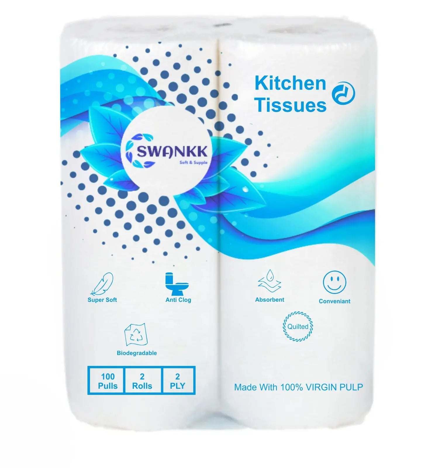 2 Ply Kitchen Paper Tissue Roll | Super Absorbent & Durable My Store